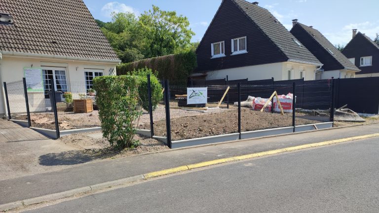 Chantier clôture en cours