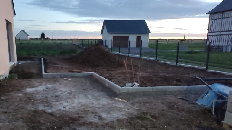Chantier clôture en cours