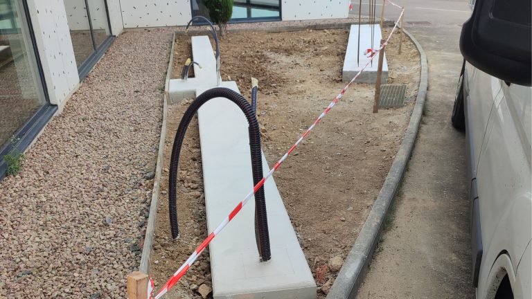 longrine coulée en sechage