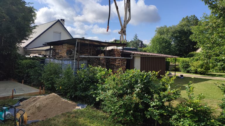 Préparation chantier de dalle extérieure