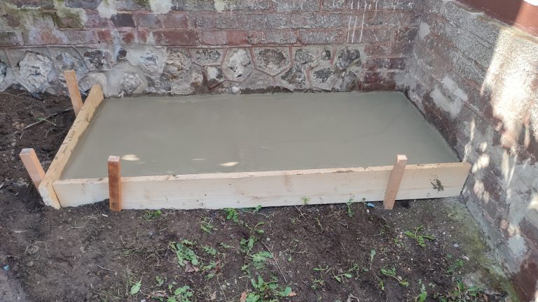 dalle béton coffrée en sèche