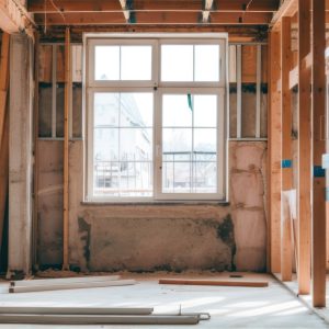 image d'un intérieur de maison en chantier pour rénovation